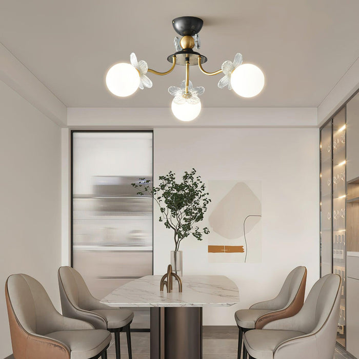 Blossom Flower Glass Chandelier-DWHOME