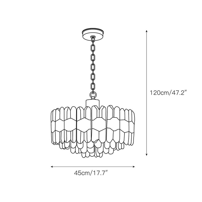 Kalmar Palazzo Glass Chandelier-DWHOME