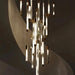 Kate Modern Gold Tube LED Staircase Chandelier - DWHOME
