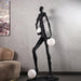 Kicking Ball Sculpture Character Floor Lamp - DWHOME