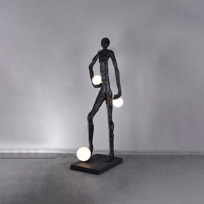 Kicking Ball Sculpture Character Floor Lamp - DWHOME