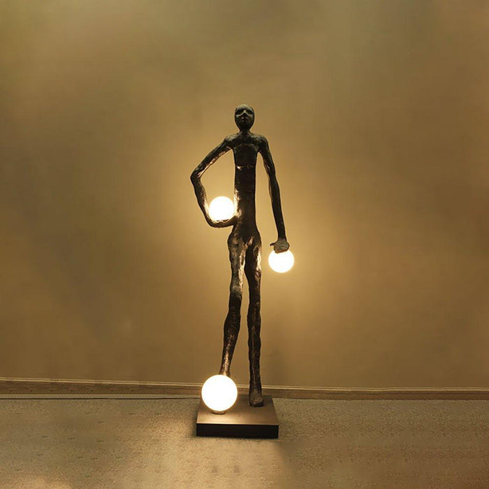 Kicking Ball Sculpture Character Floor Lamp - DWHOME