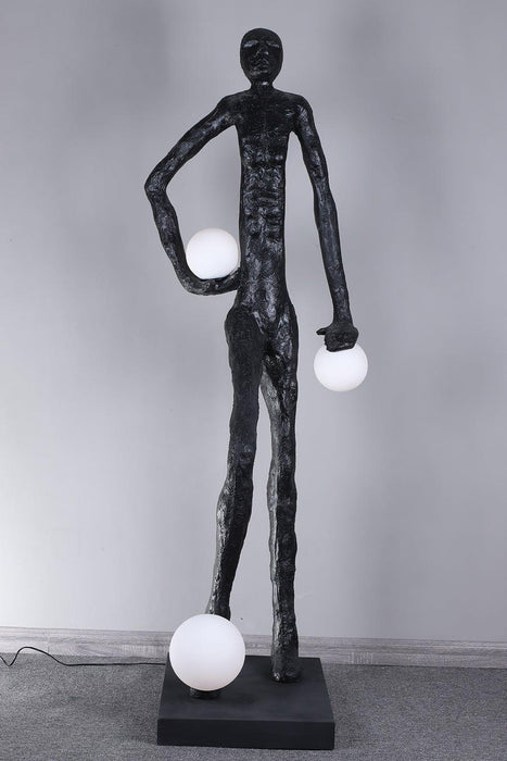 Kicking Ball Sculpture Character Floor Lamp - DWHOME