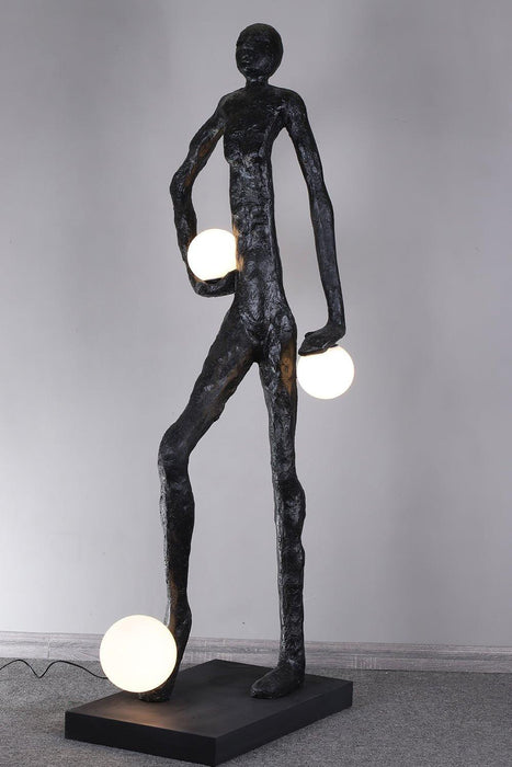 Kicking Ball Sculpture Character Floor Lamp - DWHOME