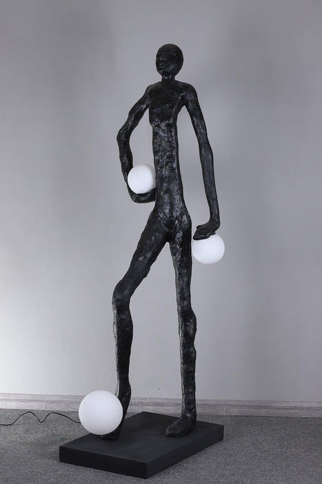 Kicking Ball Sculpture Character Floor Lamp - DWHOME