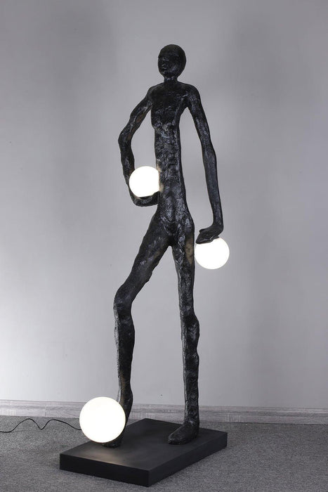 Kicking Ball Sculpture Character Floor Lamp - DWHOME