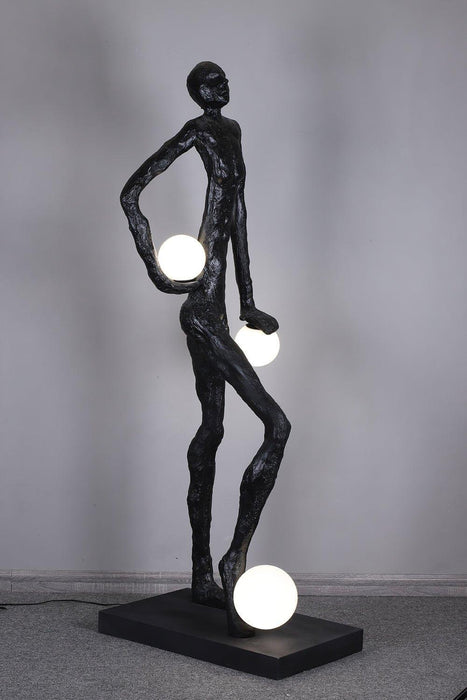 Kicking Ball Sculpture Character Floor Lamp - DWHOME