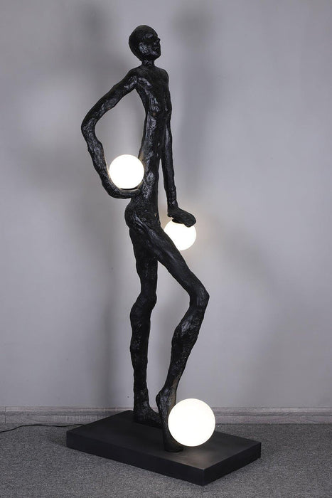 Kicking Ball Sculpture Character Floor Lamp - DWHOME