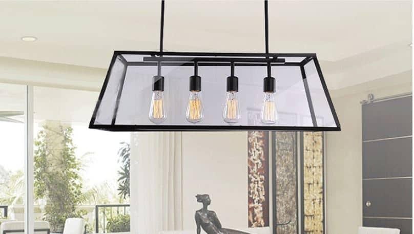 Kjell Glass Case Quadriplet Hanging Lamp - DWHOME