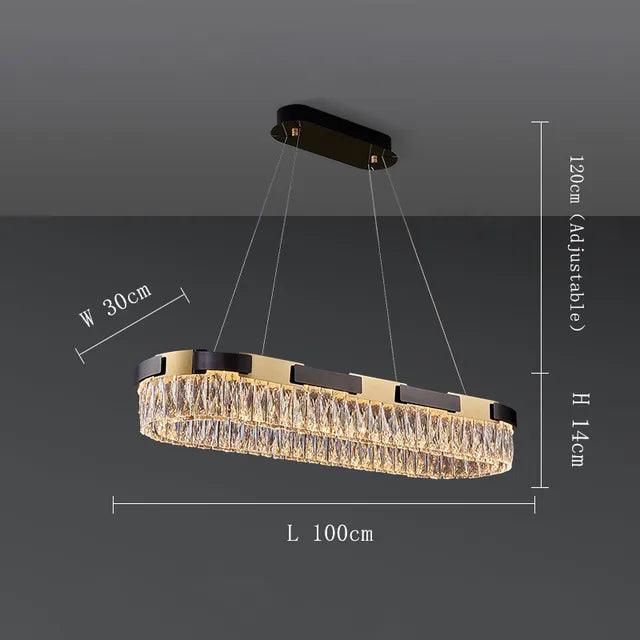 Siena Contemporary Crystal Light Fixture - DWHOME