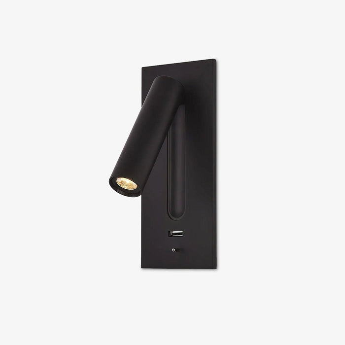 Black Bedside USB Wall Light - DWHOME
