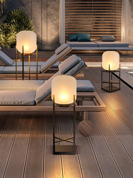 Lantern Outdoor Solar Floor Lamp-DWHOME