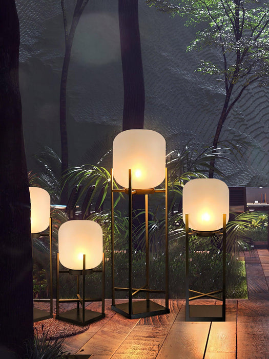 Lantern Outdoor Solar Floor Lamp-DWHOME