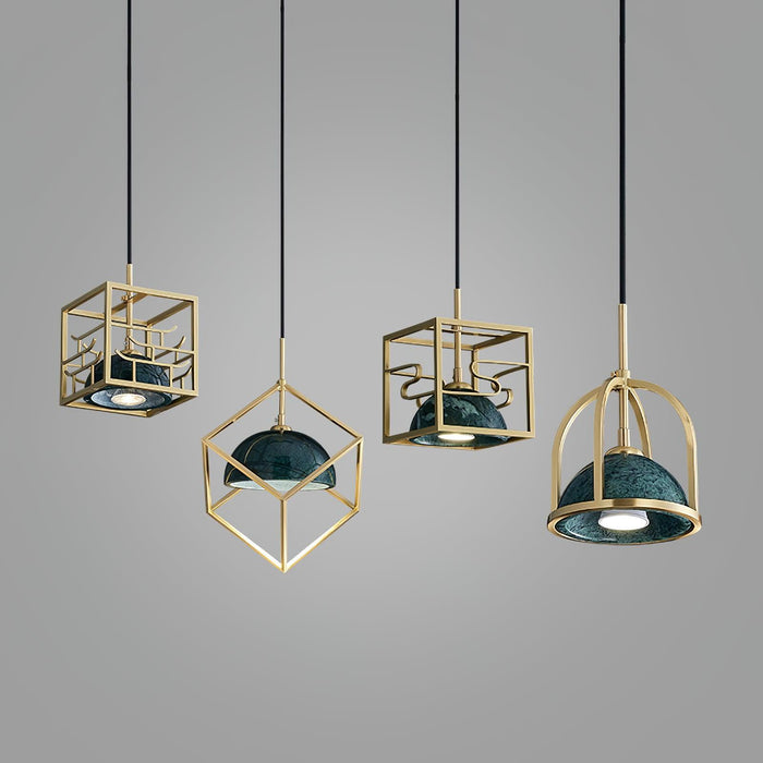 Lantern Square Pendant Lamp-DWHOME