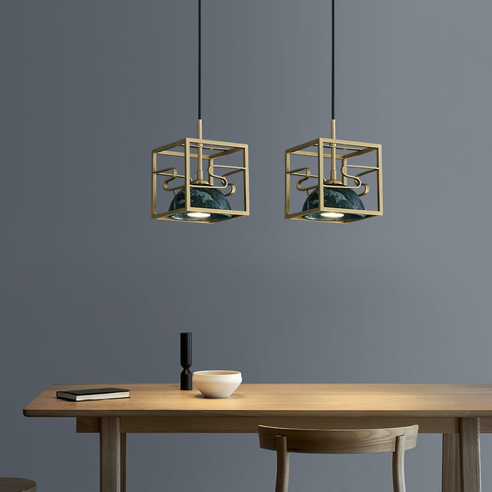 Lantern Square Pendant Lamp-DWHOME