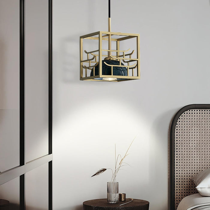 Lantern Square Pendant Lamp-DWHOME