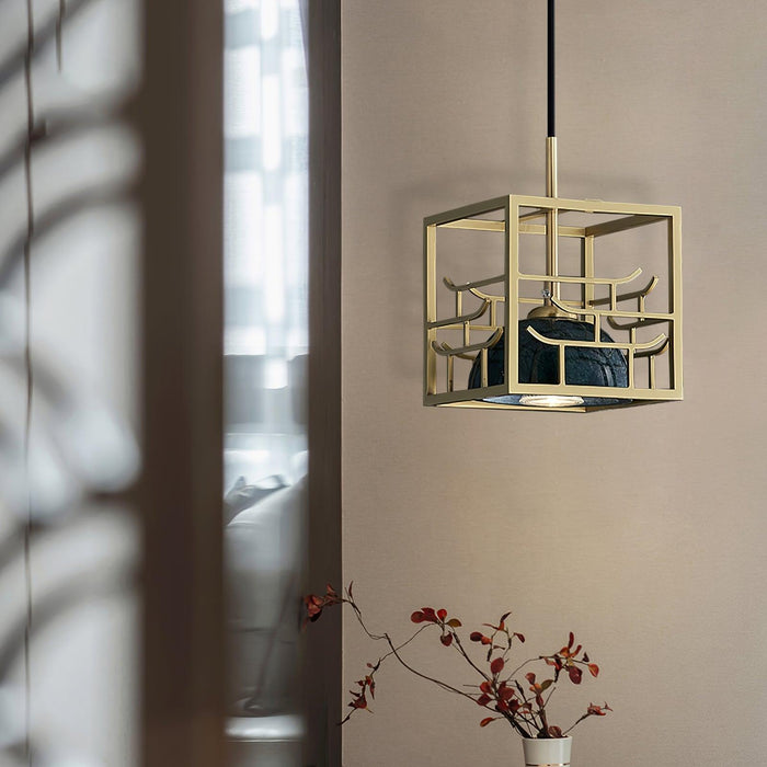 Lantern Square Pendant Lamp-DWHOME
