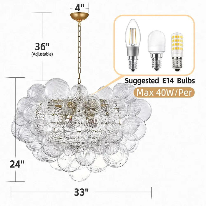 Talia Style Bubble Chandelier Small/Medium/Large - DWHOME