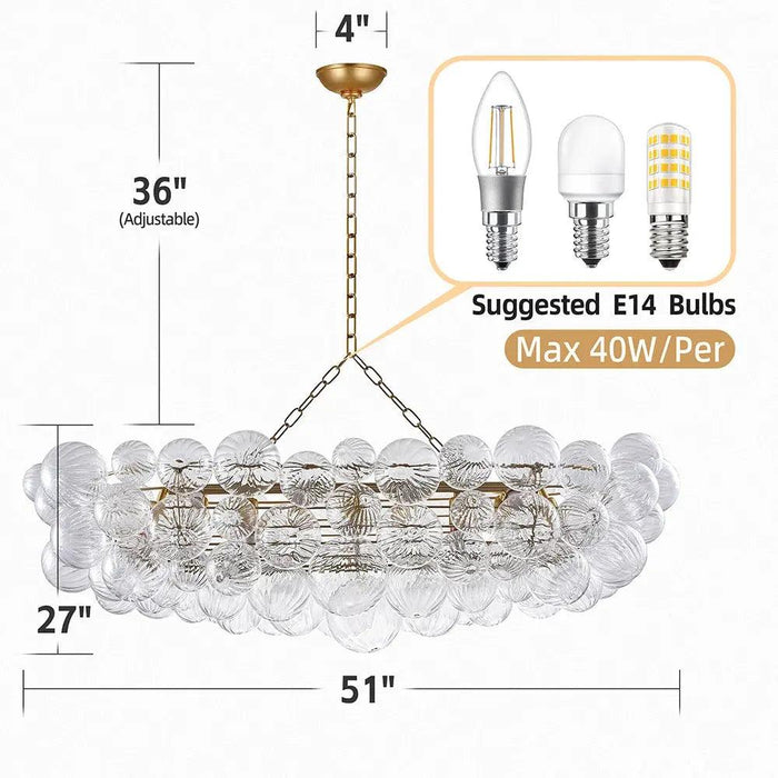 Talia Style Bubble Chandelier Small/Medium/Large - DWHOME
