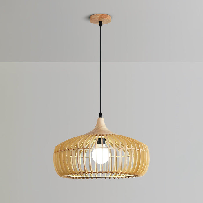 Lattice Nest Wooden Pendant Lamp-DWHOME