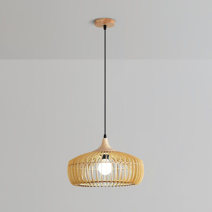 Lattice Nest Wooden Pendant Lamp-DWHOME