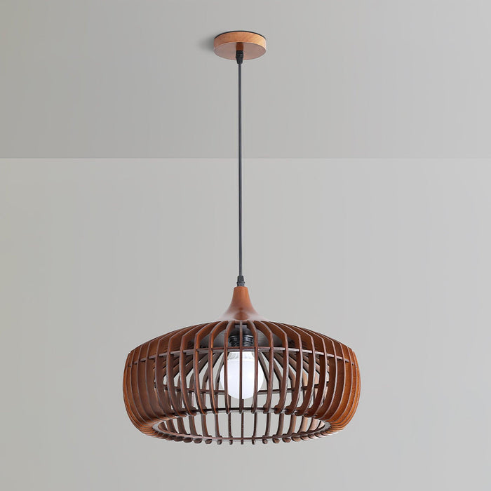Lattice Nest Wooden Pendant Lamp-DWHOME