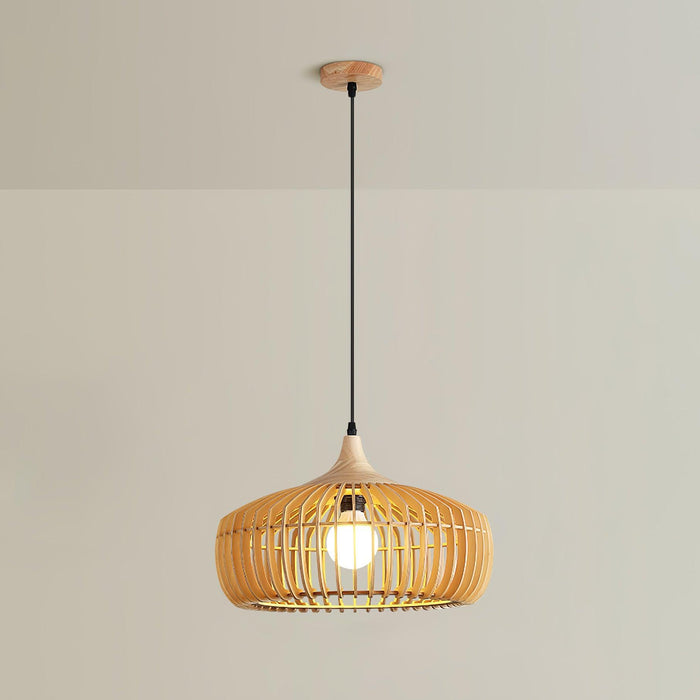 Lattice Nest Wooden Pendant Lamp-DWHOME