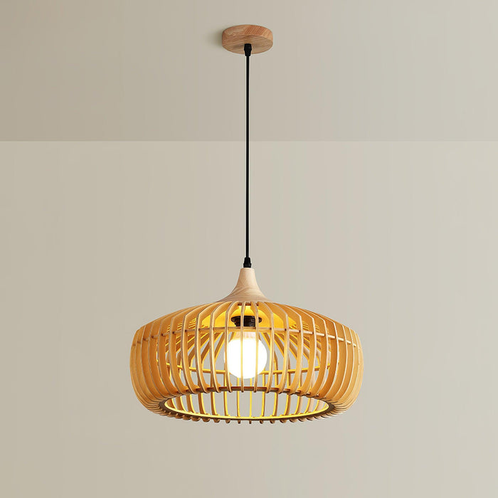 Lattice Nest Wooden Pendant Lamp-DWHOME