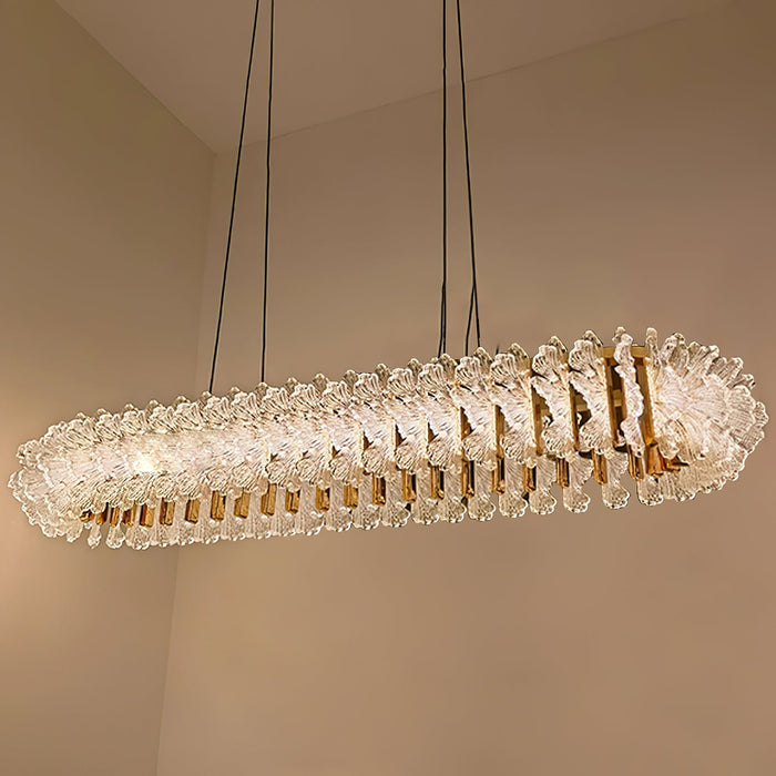 Leaf Glass Chandelier-DWHOME
