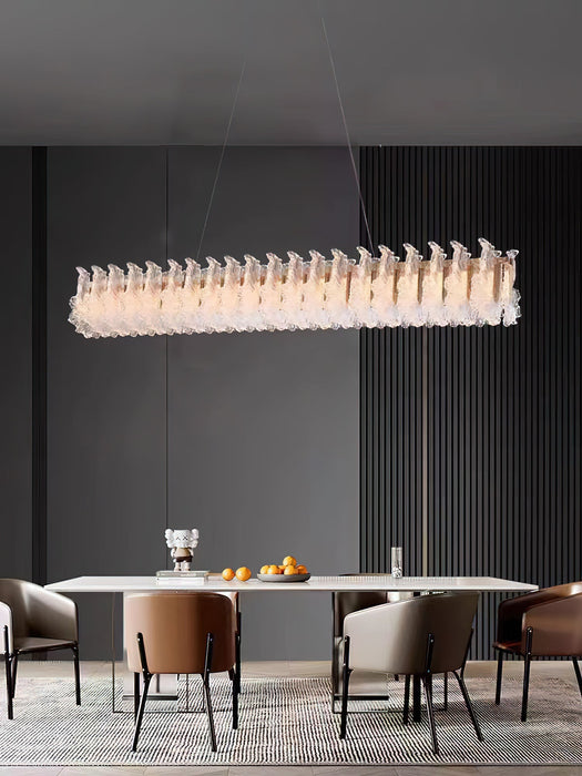 Leaf Glass Chandelier-DWHOME