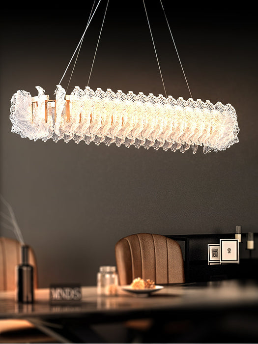 Leaf Glass Chandelier-DWHOME