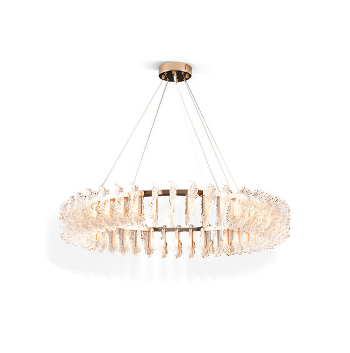 Leaf Glass Chandelier-DWHOME