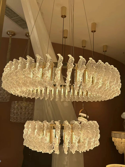Leaf Glass Chandelier-DWHOME