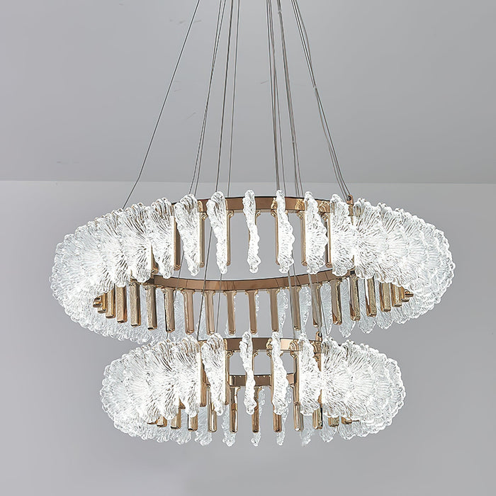 Leaf Glass Chandelier-DWHOME