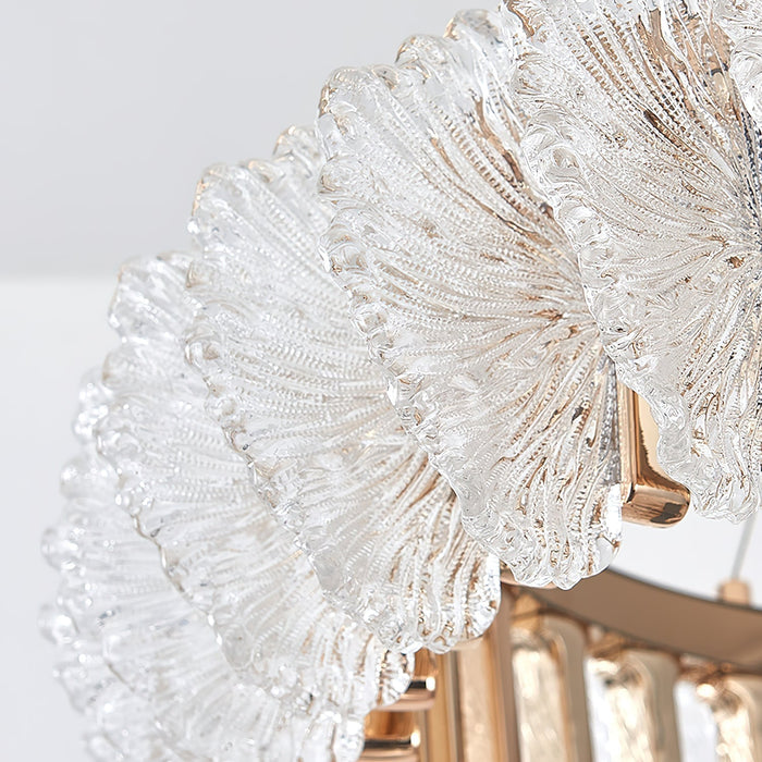 Leaf Glass Chandelier-DWHOME