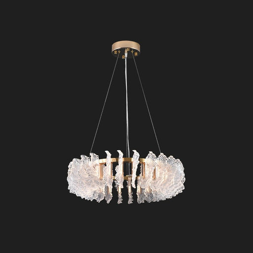 Leaf Glass Chandelier-DWHOME