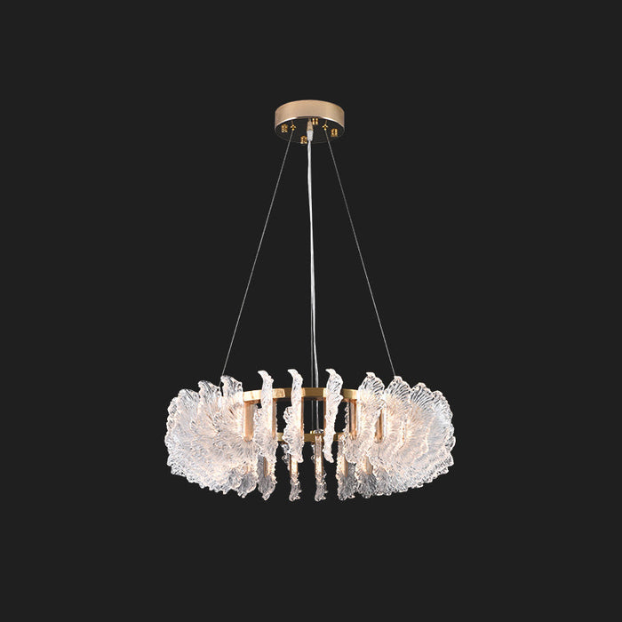 Leaf Glass Chandelier-DWHOME