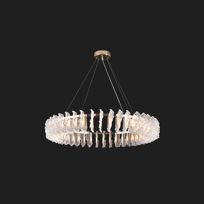 Leaf Glass Chandelier-DWHOME