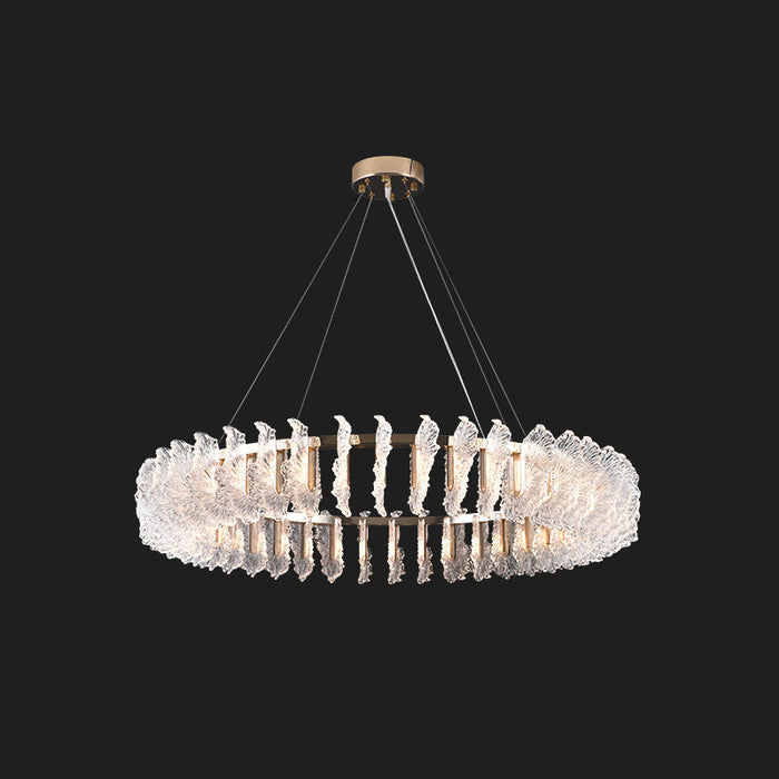 Leaf Glass Chandelier-DWHOME