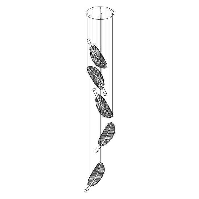 Leaf LED Chandelier-DWHOME