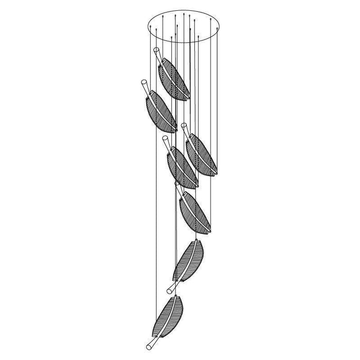 Leaf LED Chandelier-DWHOME