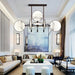 Lesley Modern Art Glass Disc Chandelier - DWHOME
