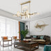 Lesley Modern Art Glass Disc Chandelier - DWHOME