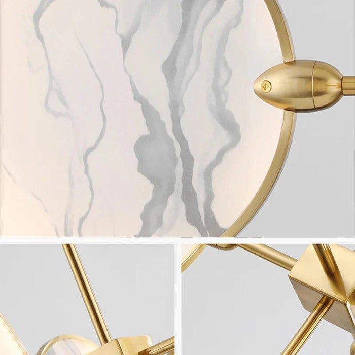 Lesley Modern Art Glass Disc Chandelier - DWHOME
