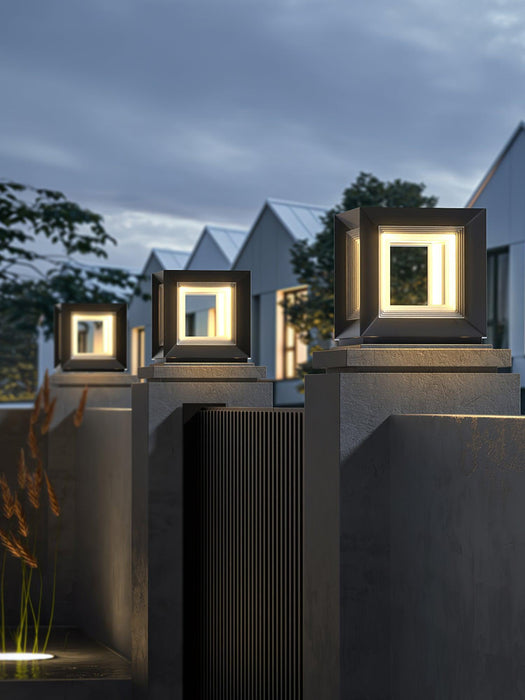Light Cube Outdoor Post Light-DWHOME