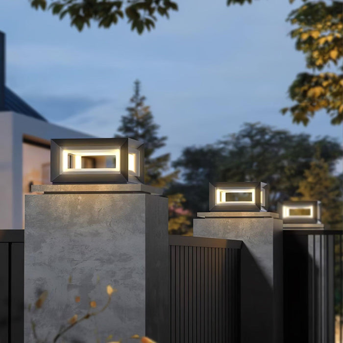 Light Cube Outdoor Post Light-DWHOME