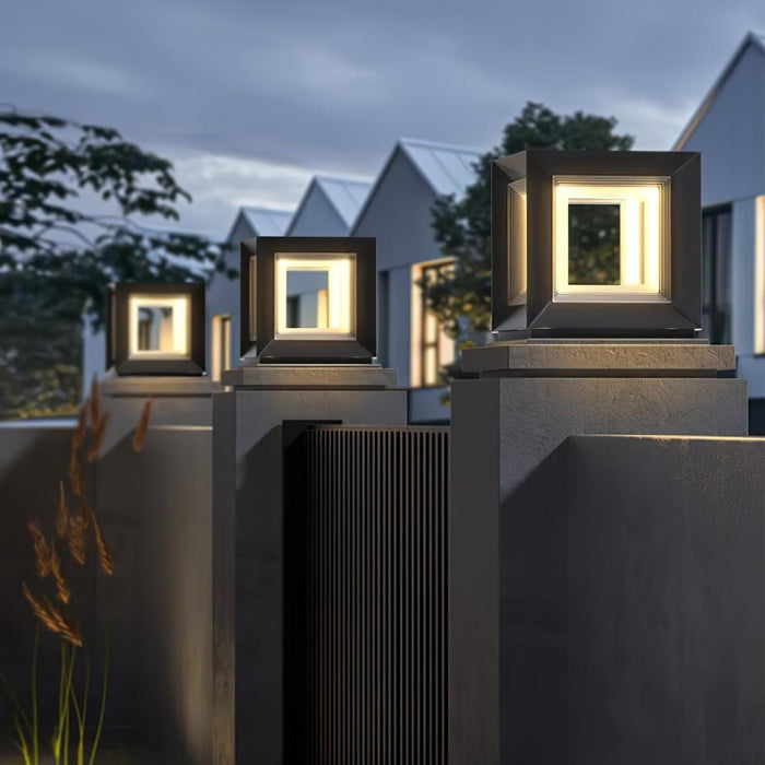 Light Cube Outdoor Post Light-DWHOME