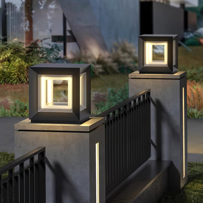 Light Cube Outdoor Post Light-DWHOME