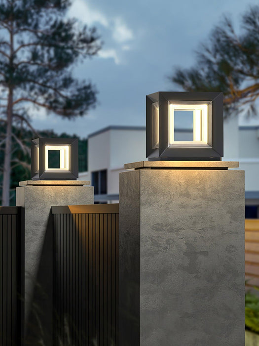 Light Cube Outdoor Post Light-DWHOME
