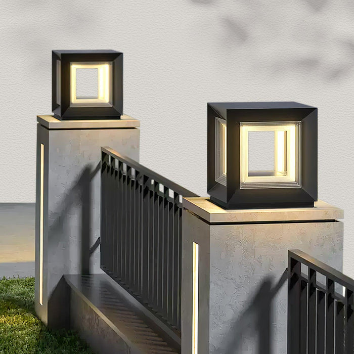Light Cube Outdoor Post Light-DWHOME